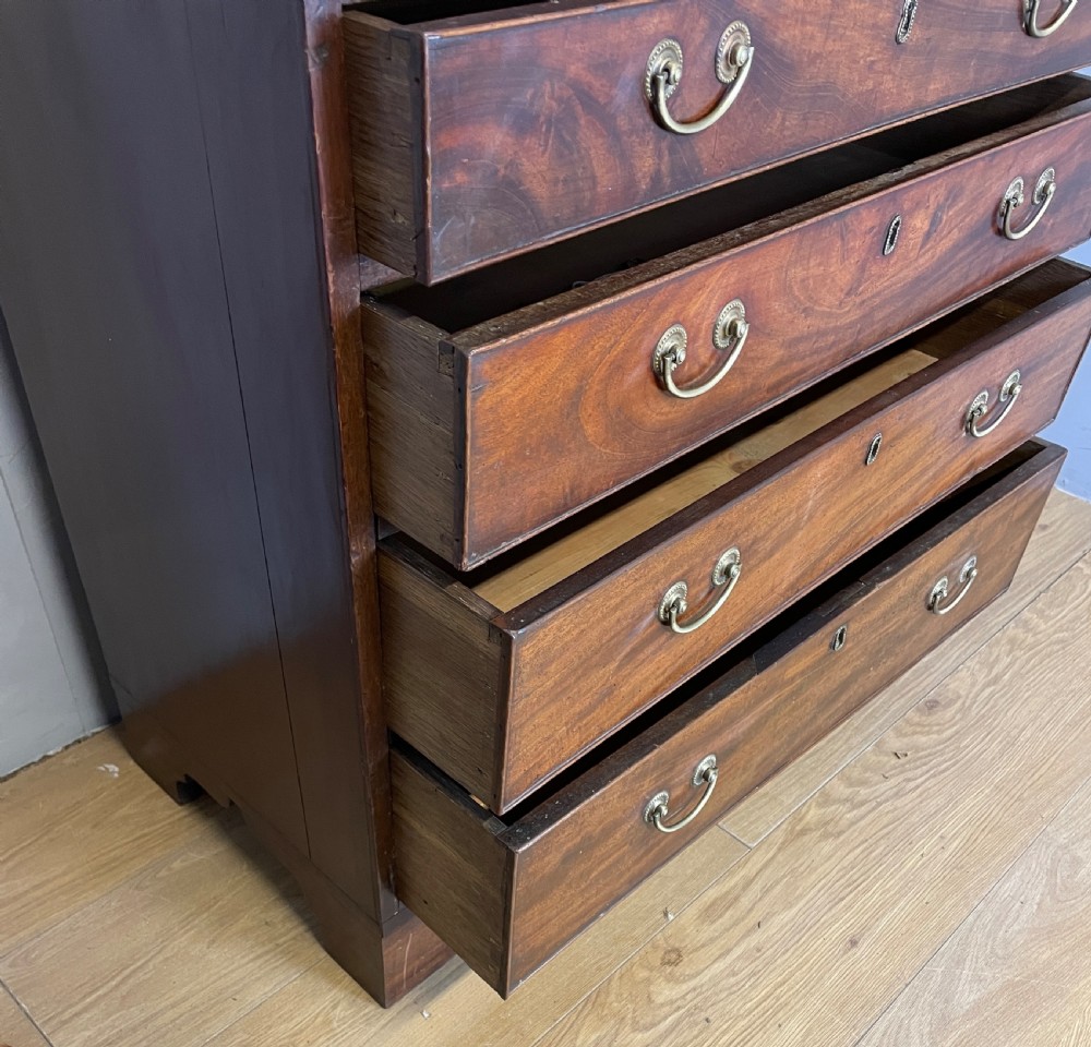 C19TH mahogany 4 height chest of drawers  View VIII