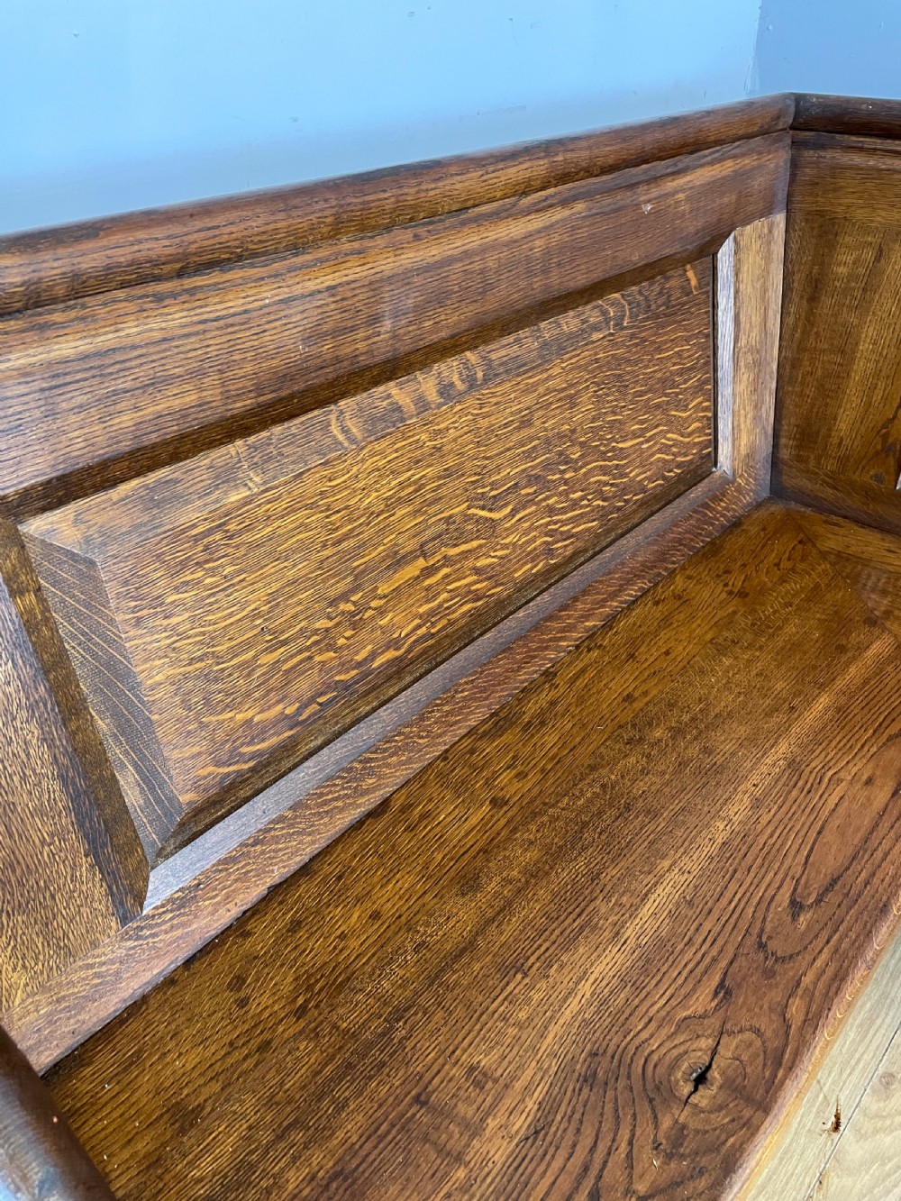 C19TH oak corner pew with provenance  View VI