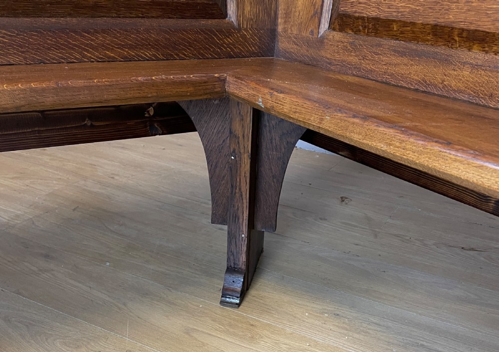 C19TH oak corner pew with provenance  View IX
