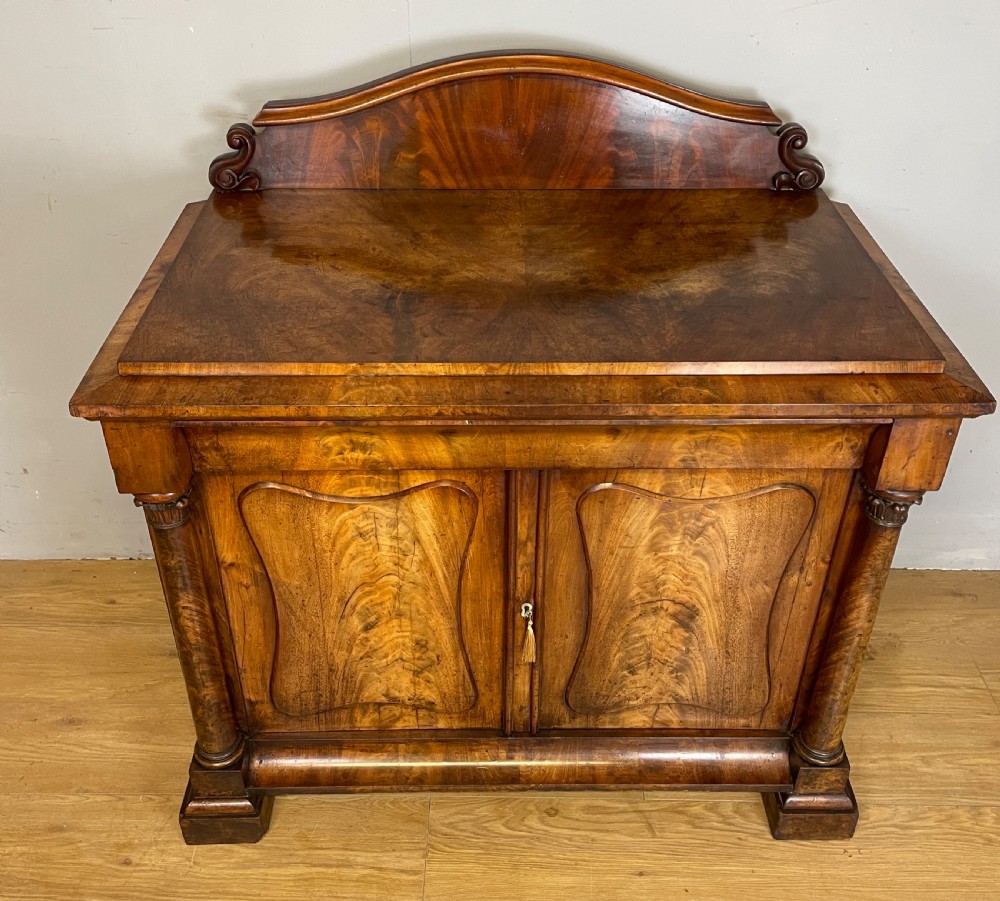 C19TH flame mahogany continental side cabinet  View X