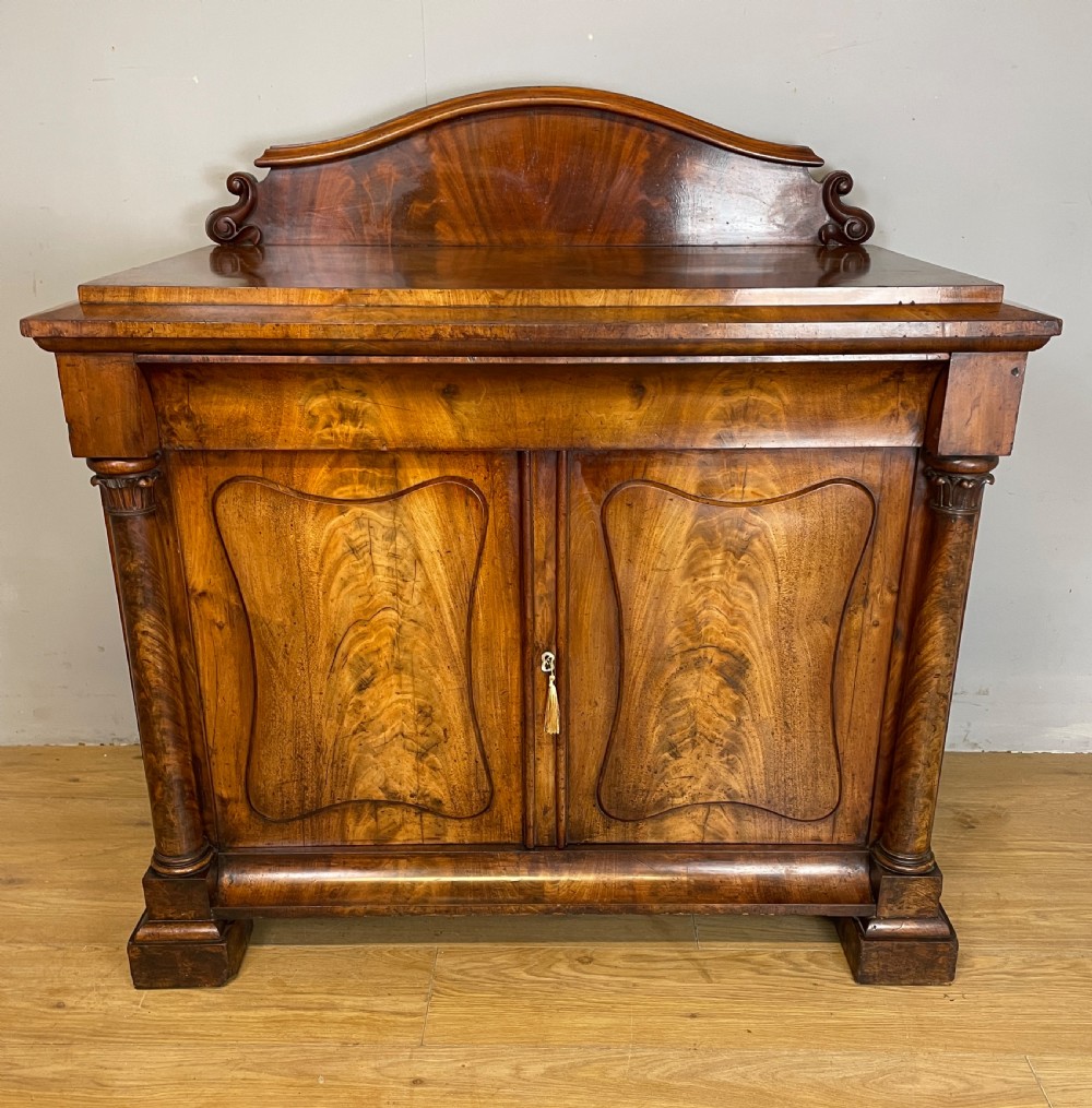 C19TH flame mahogany continental side cabinet  View XI