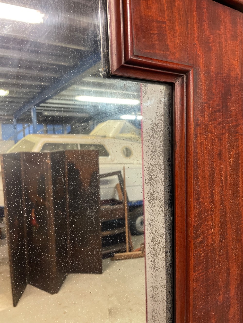 Country house breakfront flame mahogany triple wardrobe  View XIII