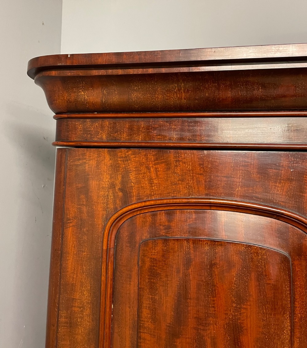 Country house breakfront flame mahogany triple wardrobe  View XVIII