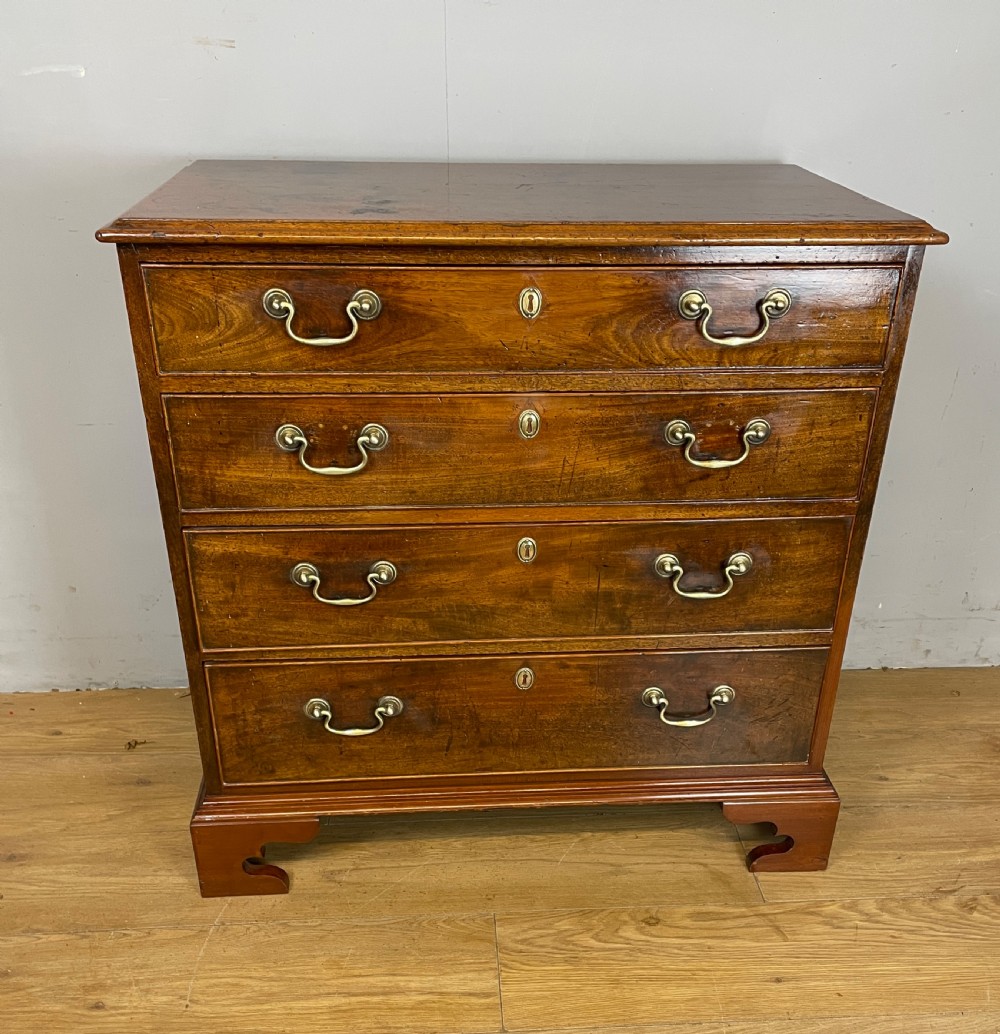 C19TH small mahogany chest of four drawers 