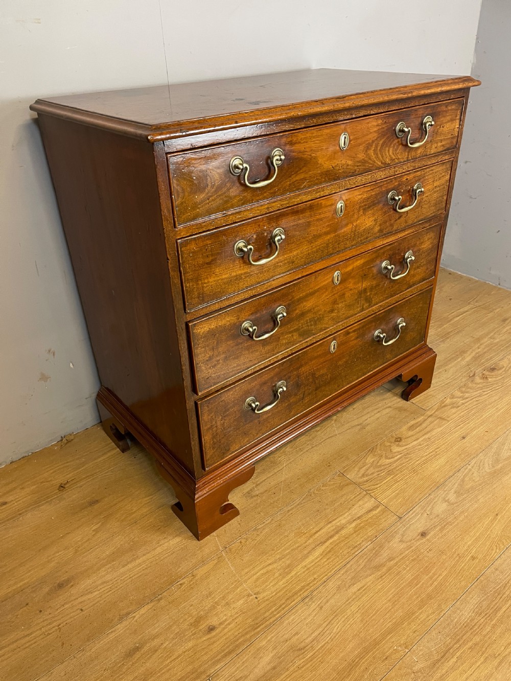 C19TH small mahogany chest of four drawers  View III