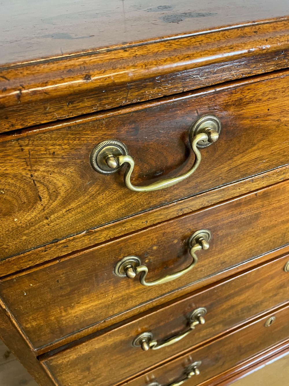 C19TH small mahogany chest of four drawers  View IV