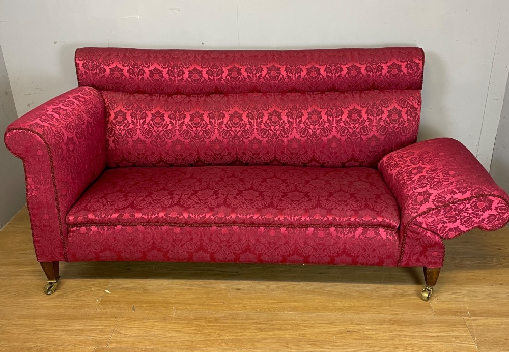 C19TH country house sofa with drop arm mechanism  View IV