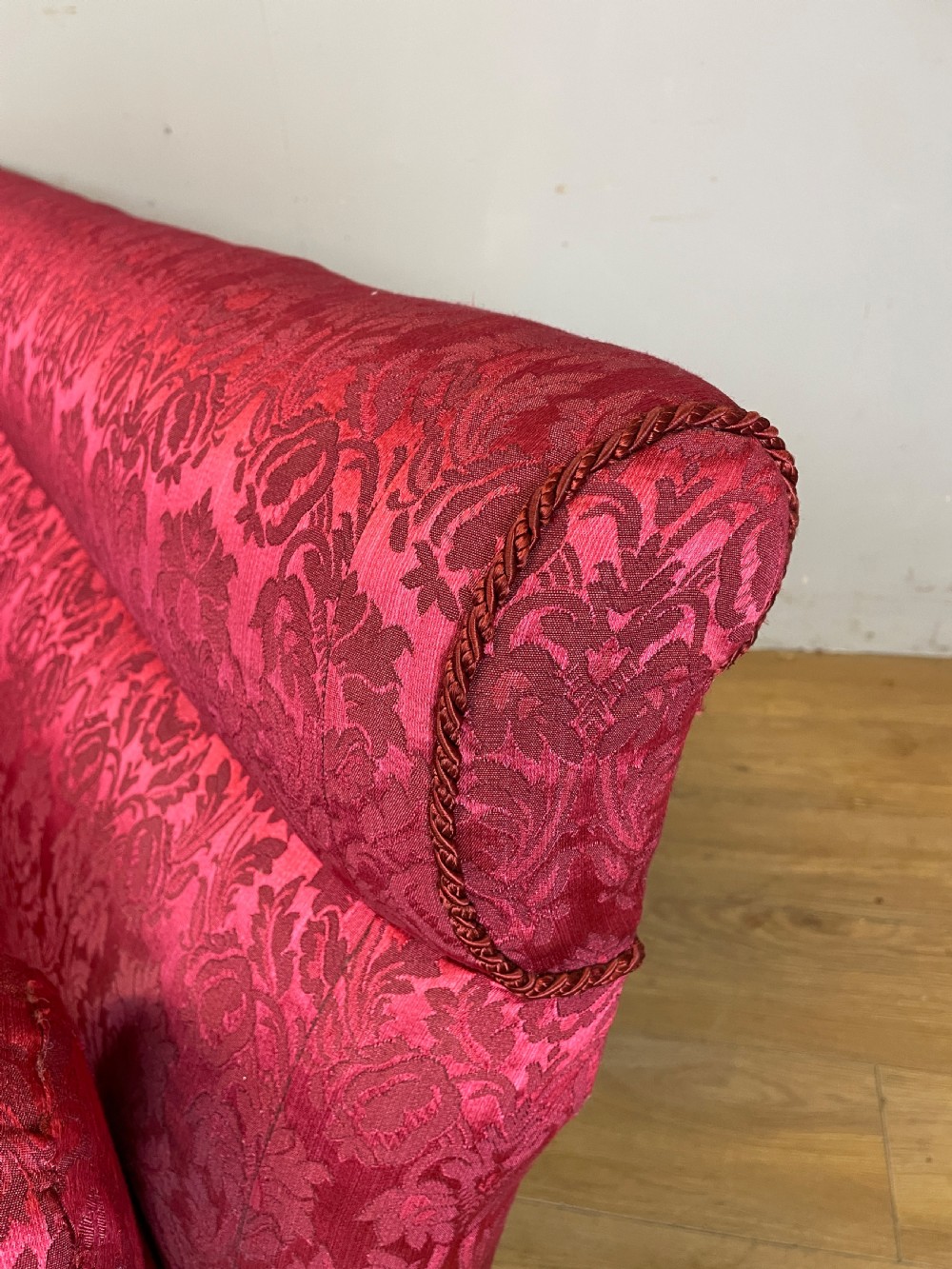 C19TH country house sofa with drop arm mechanism  View VII