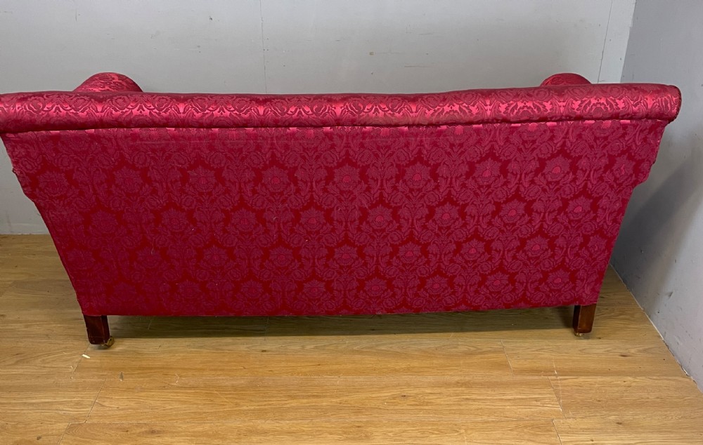 C19TH country house sofa with drop arm mechanism  View VIII
