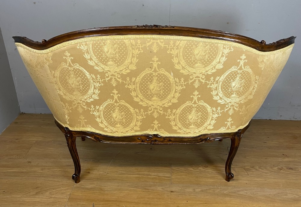 C19TH French Louis XV style carved walnut framed settee View IX