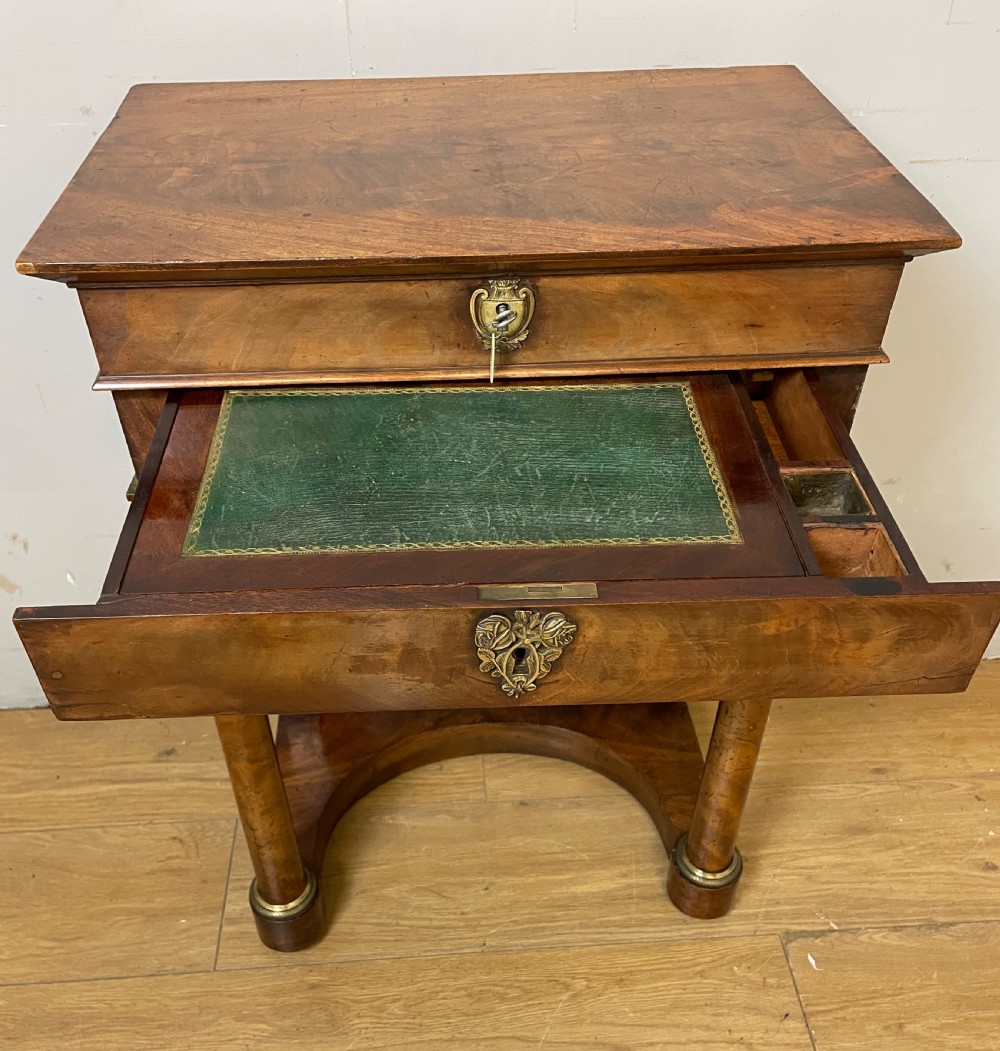 French Empire mahogany writing table circa 1830 with provenance  View V