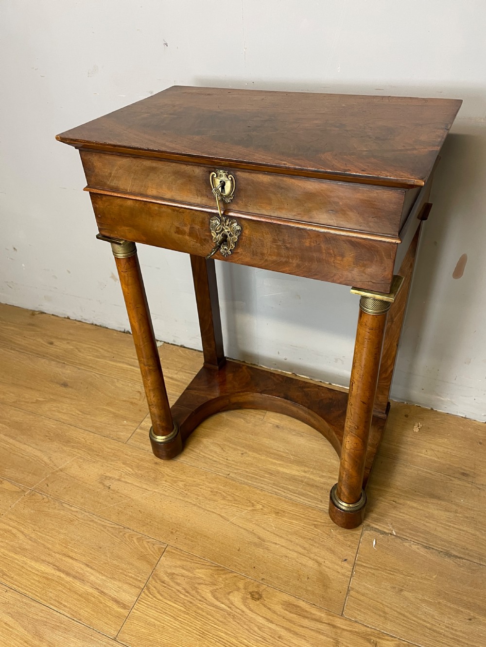 French Empire mahogany writing table circa 1830 with provenance  View IX