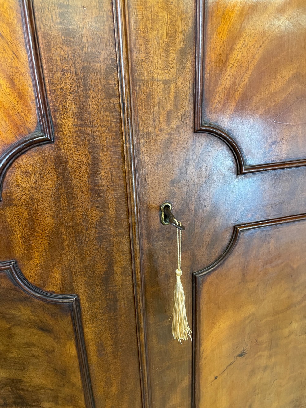 C19TH flame mahogany Channel Islands double wardrobe  View IV