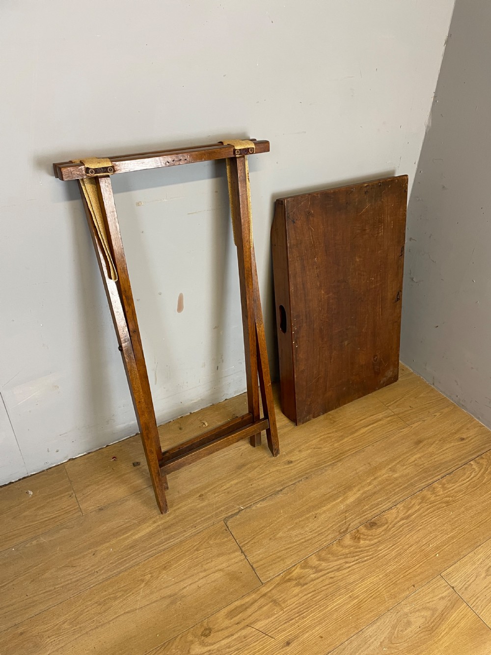 C19TH mahogany butlers tray on stand  View VIII