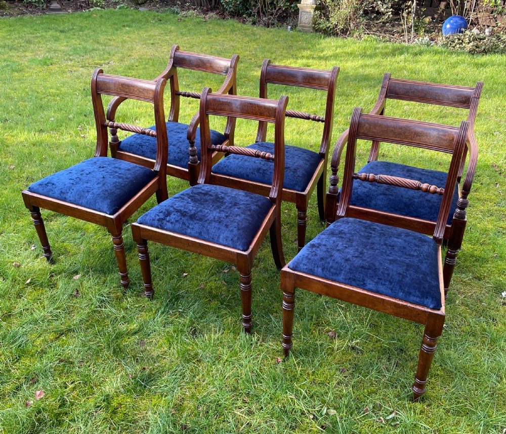 Set of  six Regency mahogany dining chairs circa 1815 View III