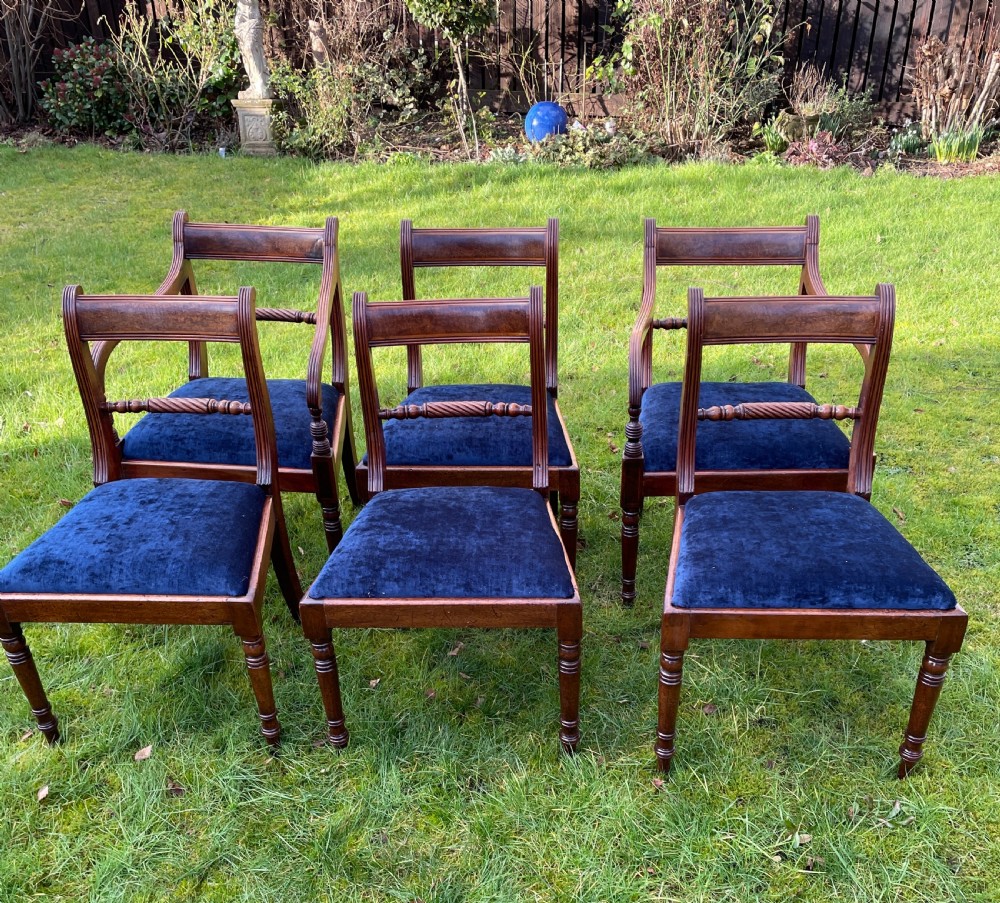 Set of  six Regency mahogany dining chairs circa 1815 View IV