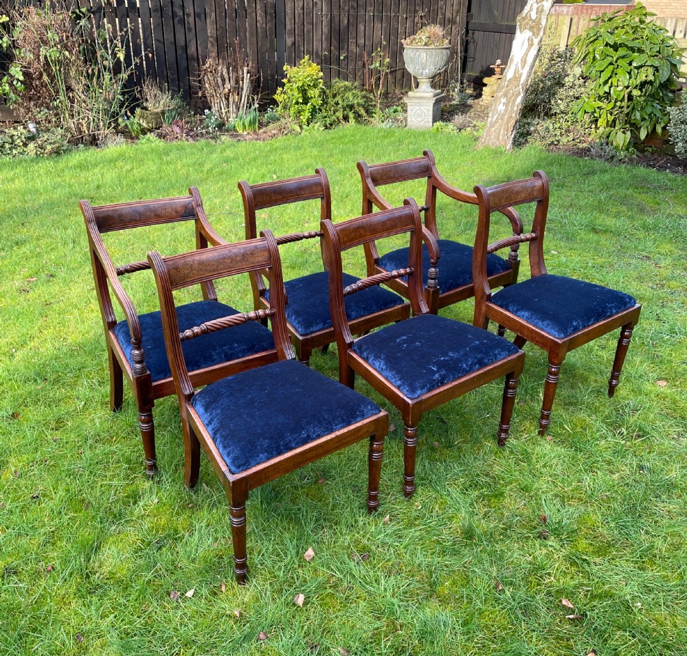 Set of  six Regency mahogany dining chairs circa 1815 View V