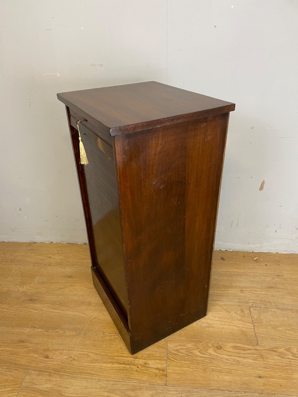 Edwardian mahogany tambour fronted filing drawers  View VII