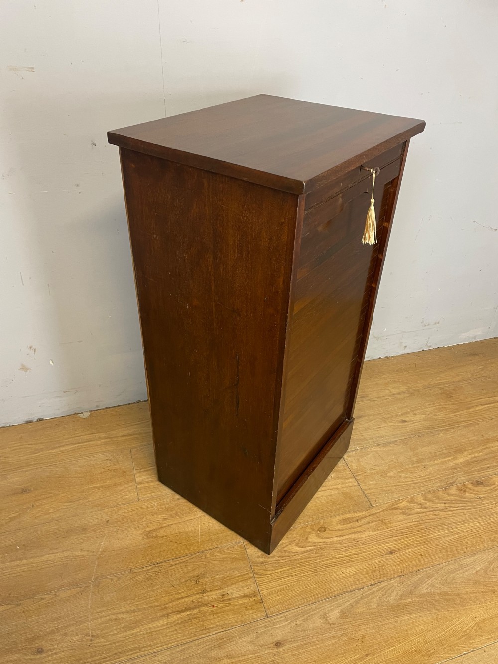 Edwardian mahogany tambour fronted filing drawers  View VIII