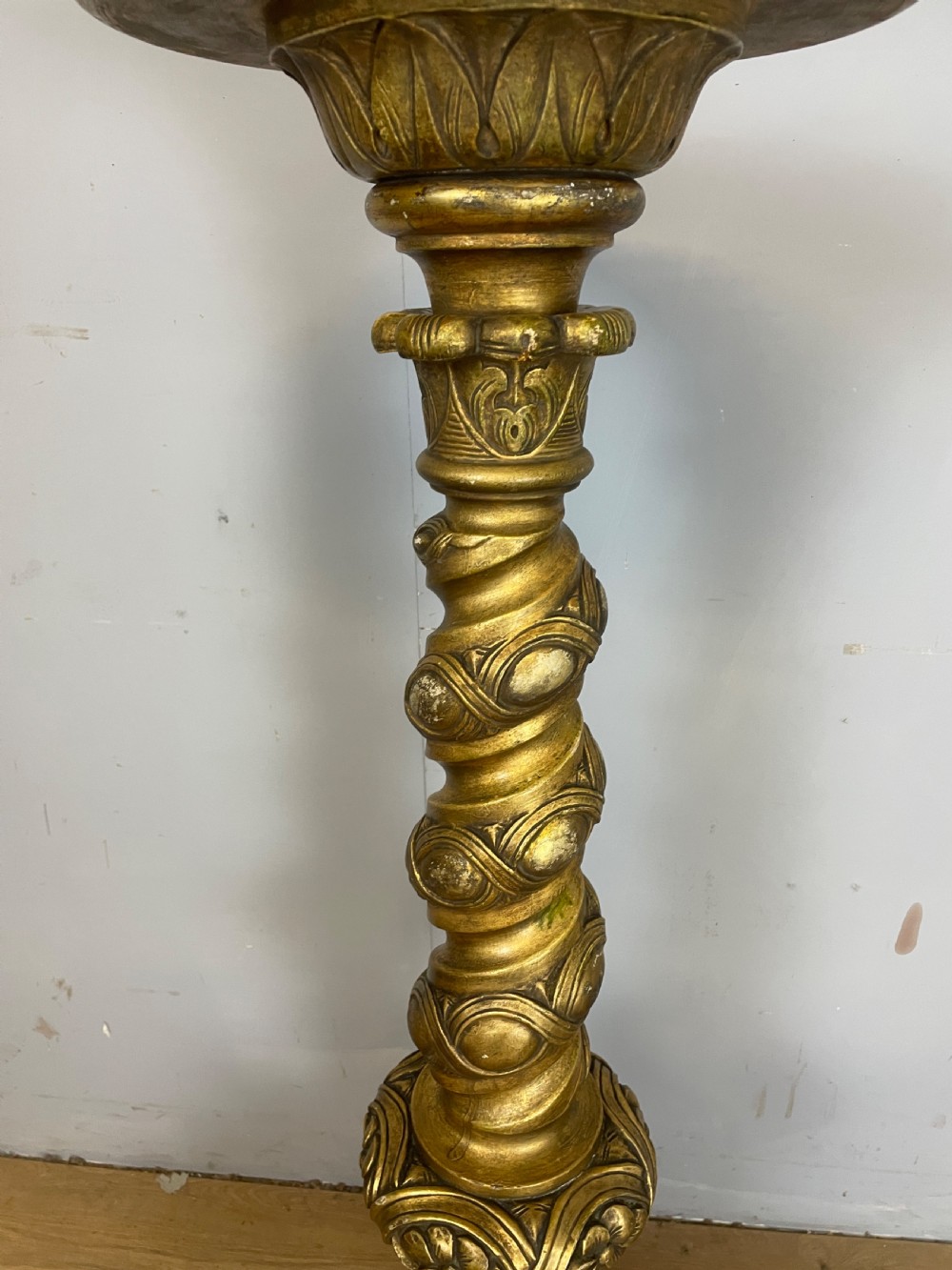 C19TH carved and gilded torchere in original condition  View IV