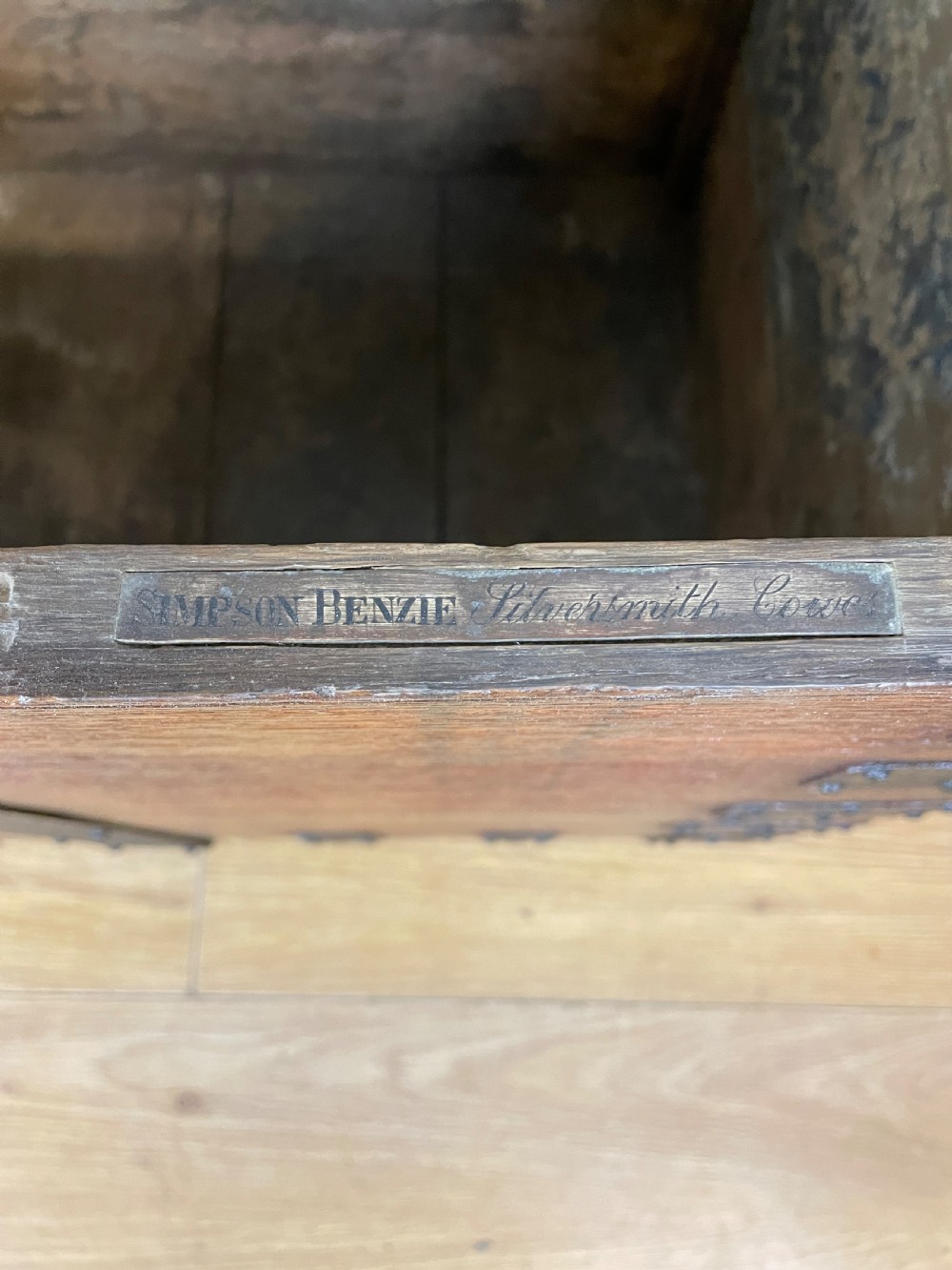 C19TH oak silver box by Simpson Benzie of Cowes  View VIII