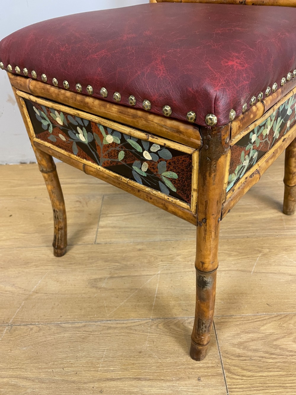 Aesthetic movement hand painted bamboo chair circa 1880 View IV