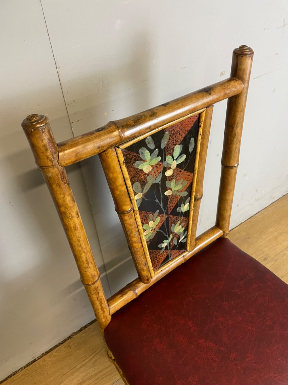 Aesthetic movement hand painted bamboo chair circa 1880 View VIII