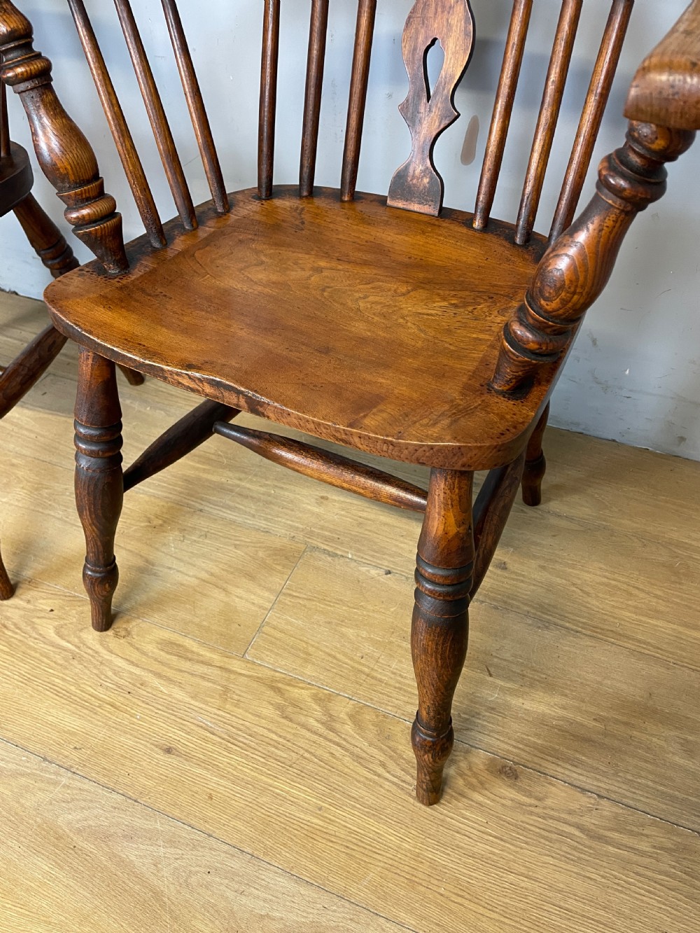C19TH pair of ash and elm Windsor kitchen chairs  View III