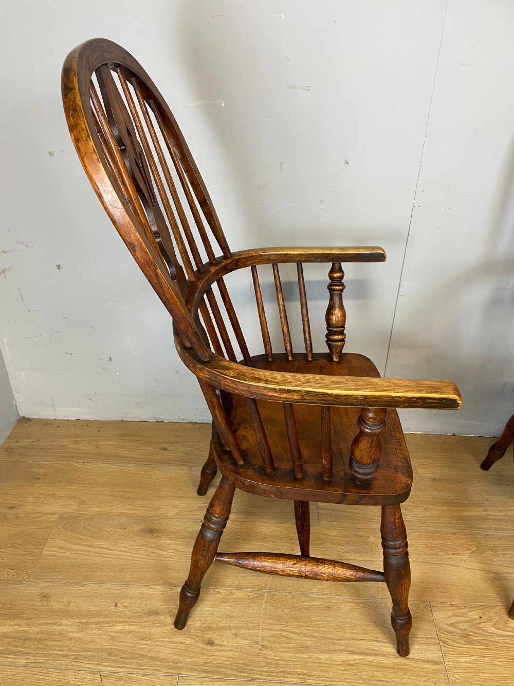 C19TH pair of ash and elm Windsor kitchen chairs  View VI