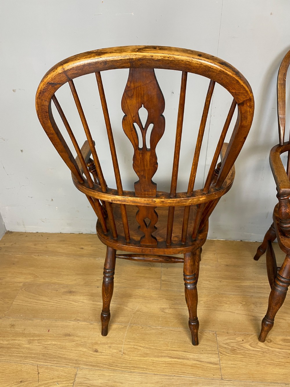 C19TH pair of ash and elm Windsor kitchen chairs  View VII