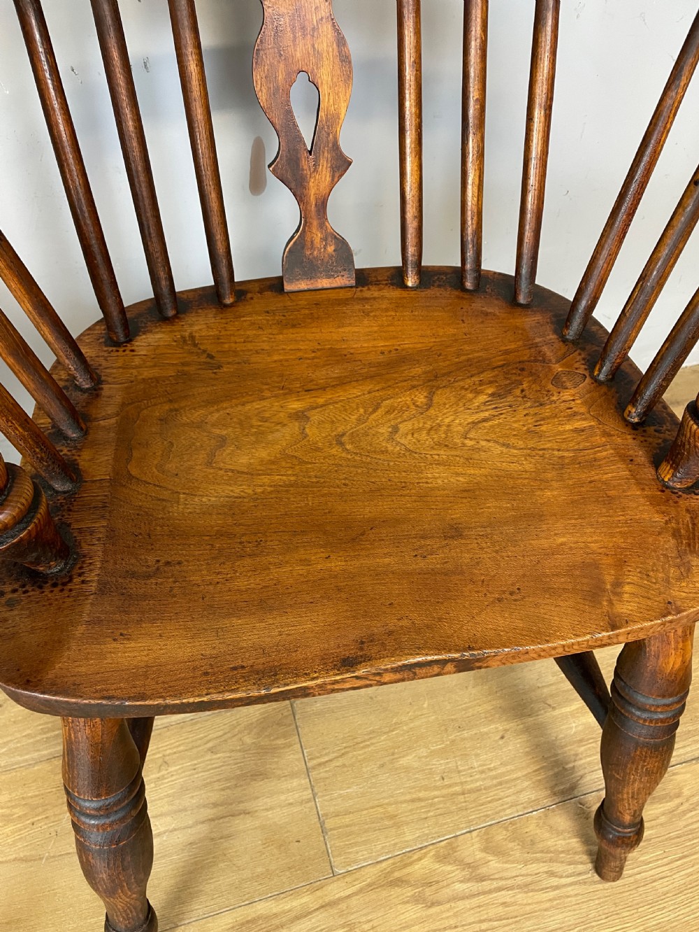 C19TH pair of ash and elm Windsor kitchen chairs  View IX