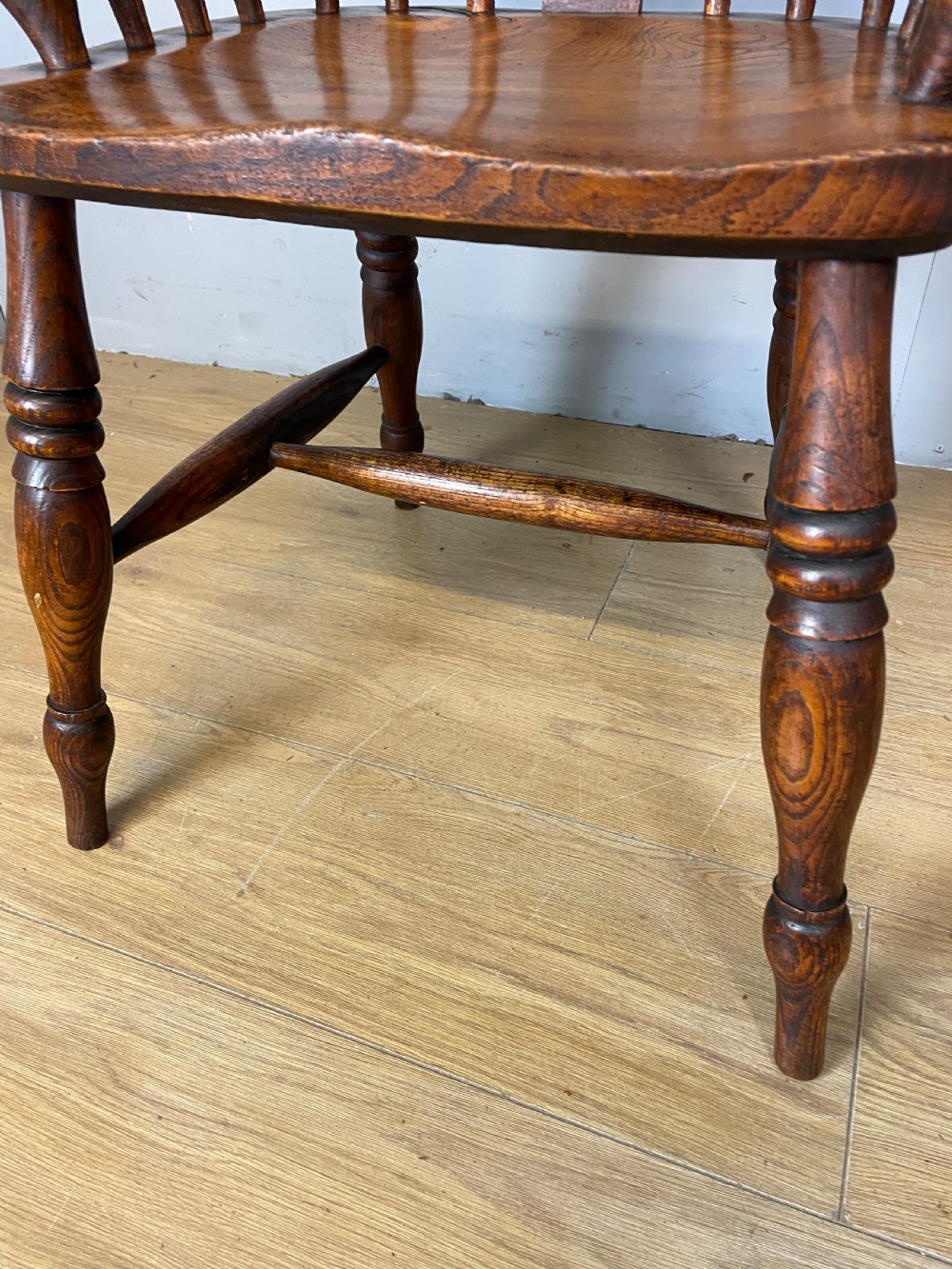 C19TH pair of ash and elm Windsor kitchen chairs  View X