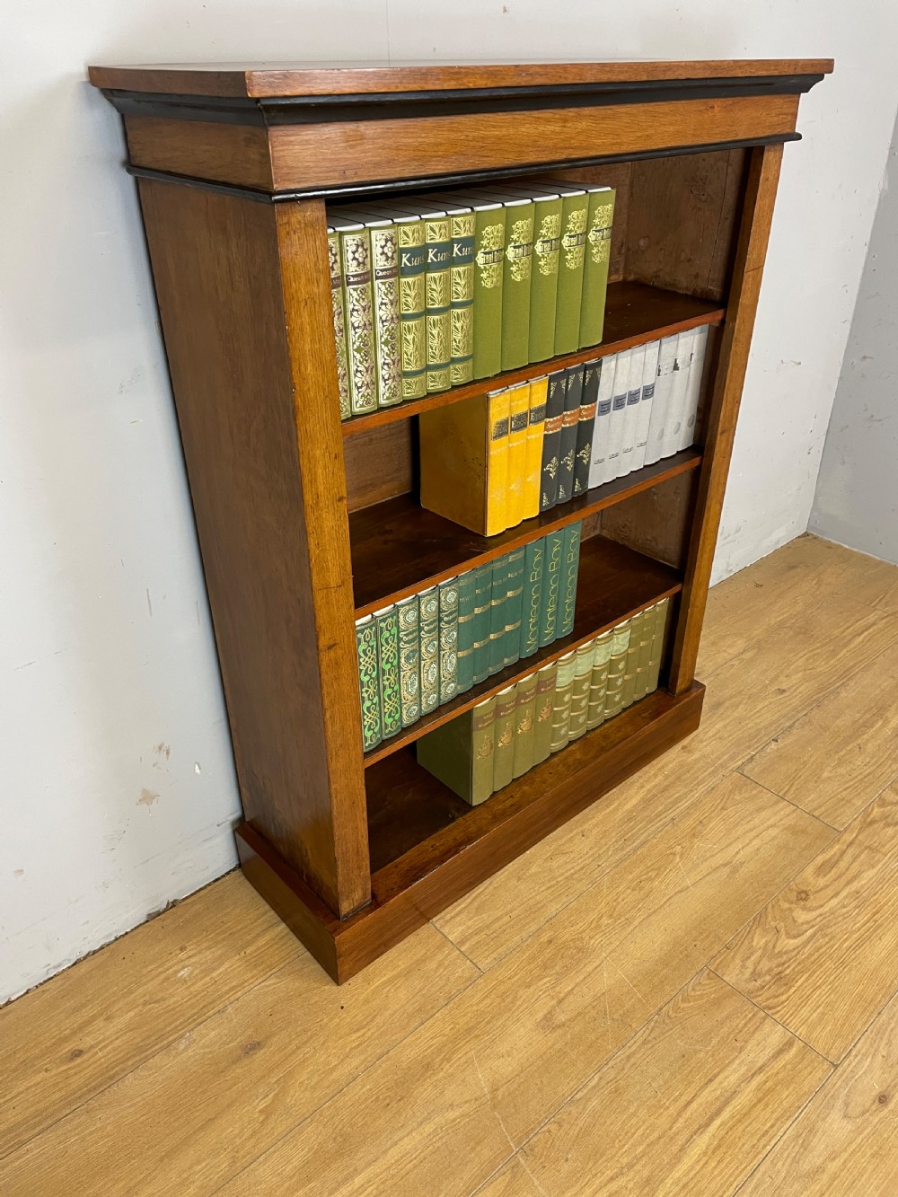 C19th walnut open bookcase  View V