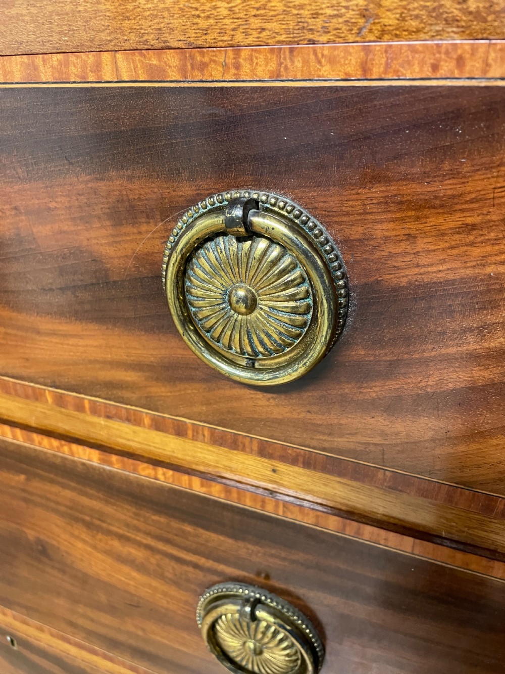C19TH inlaid mahogany Sheraton revival country house compactum wardrobe  View IX