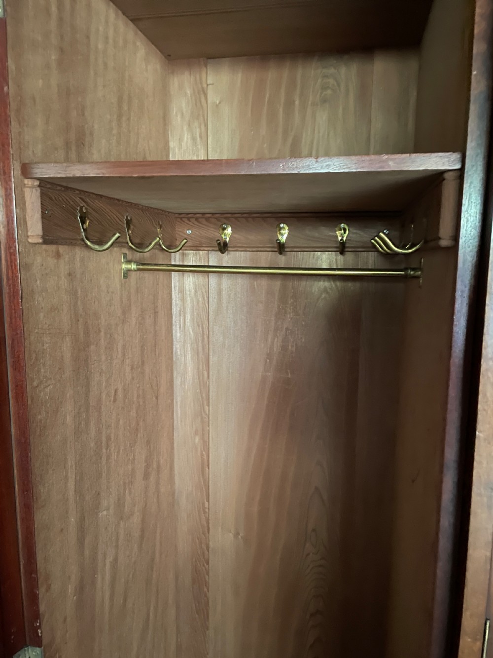 C19TH inlaid mahogany Sheraton revival country house compactum wardrobe  View XIV