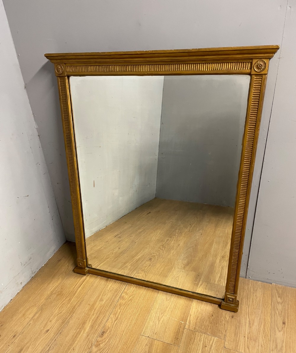 C19TH large gilt overmantel mirror