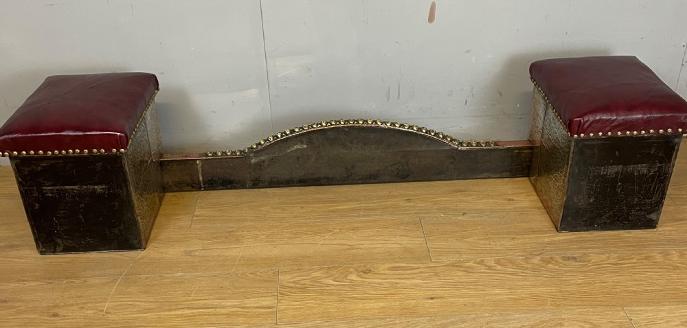 Late C19TH Adjustable club fender with red leather seats  View XI