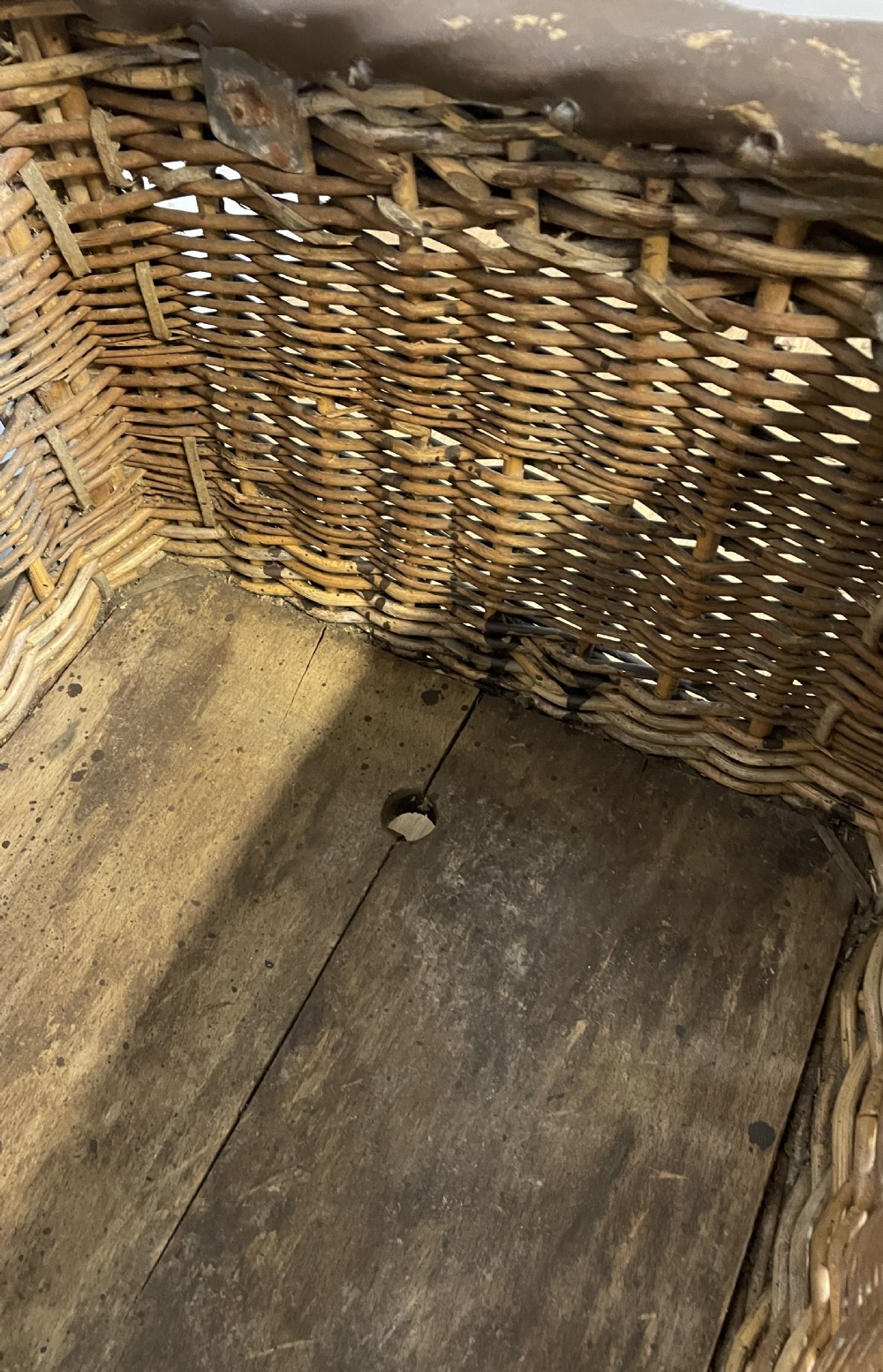 Wicker mill basket on wooden castors circa 1920 View VIII