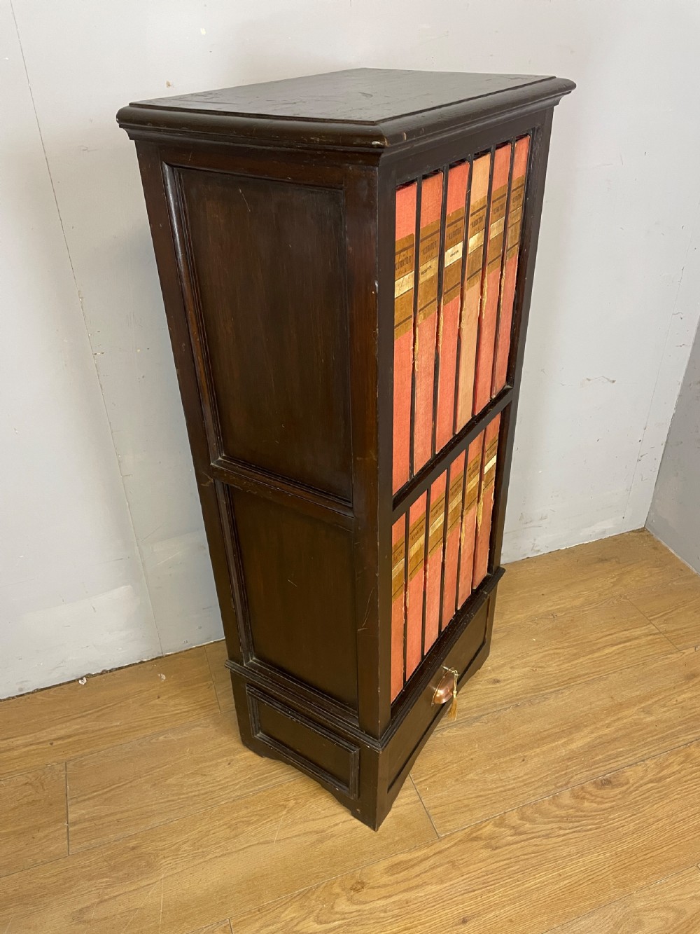 Edwardian filing cabinet containing 12 original files and locking drawer  View VII