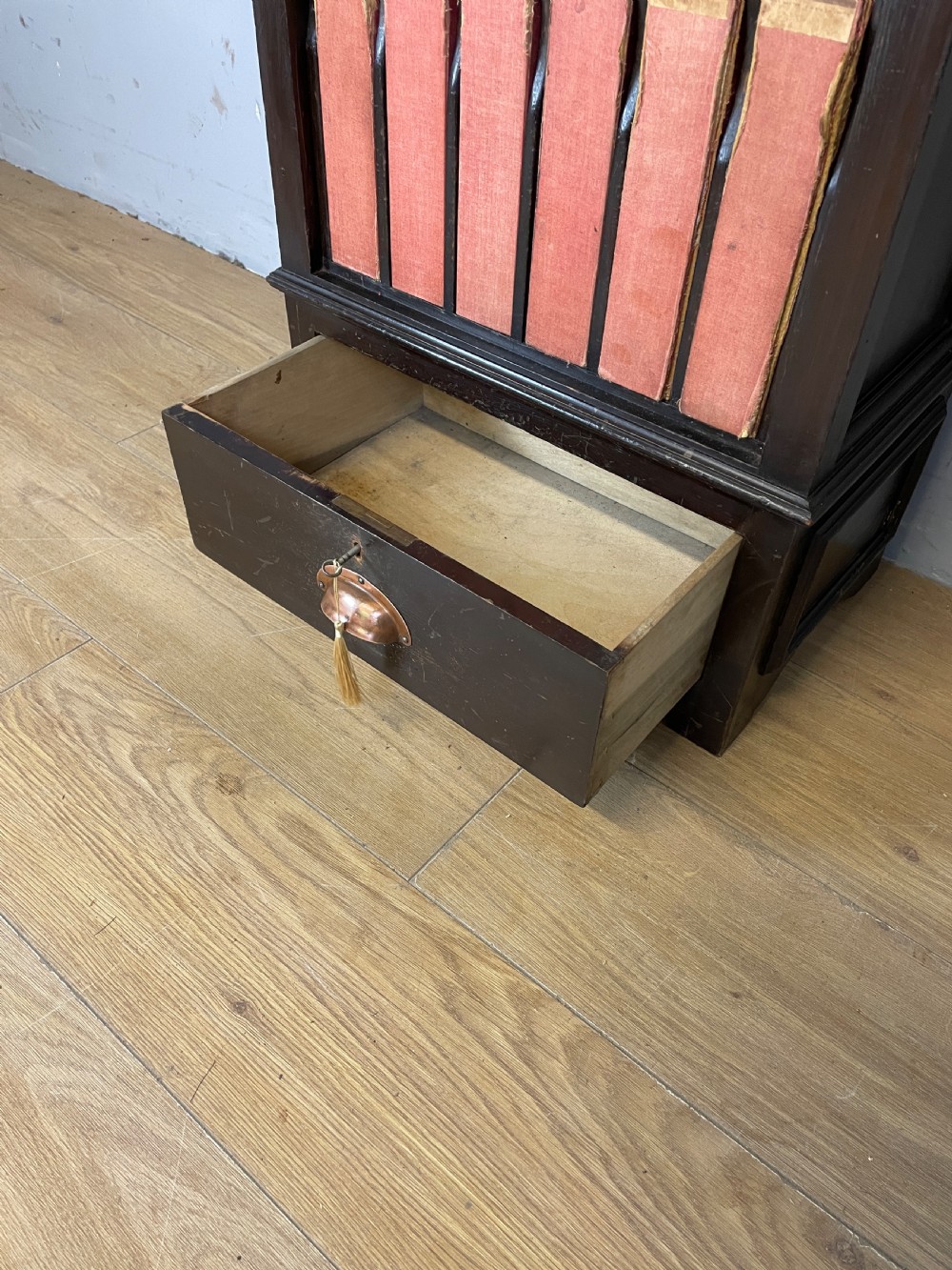 Edwardian filing cabinet containing 12 original files and locking drawer  View VIII