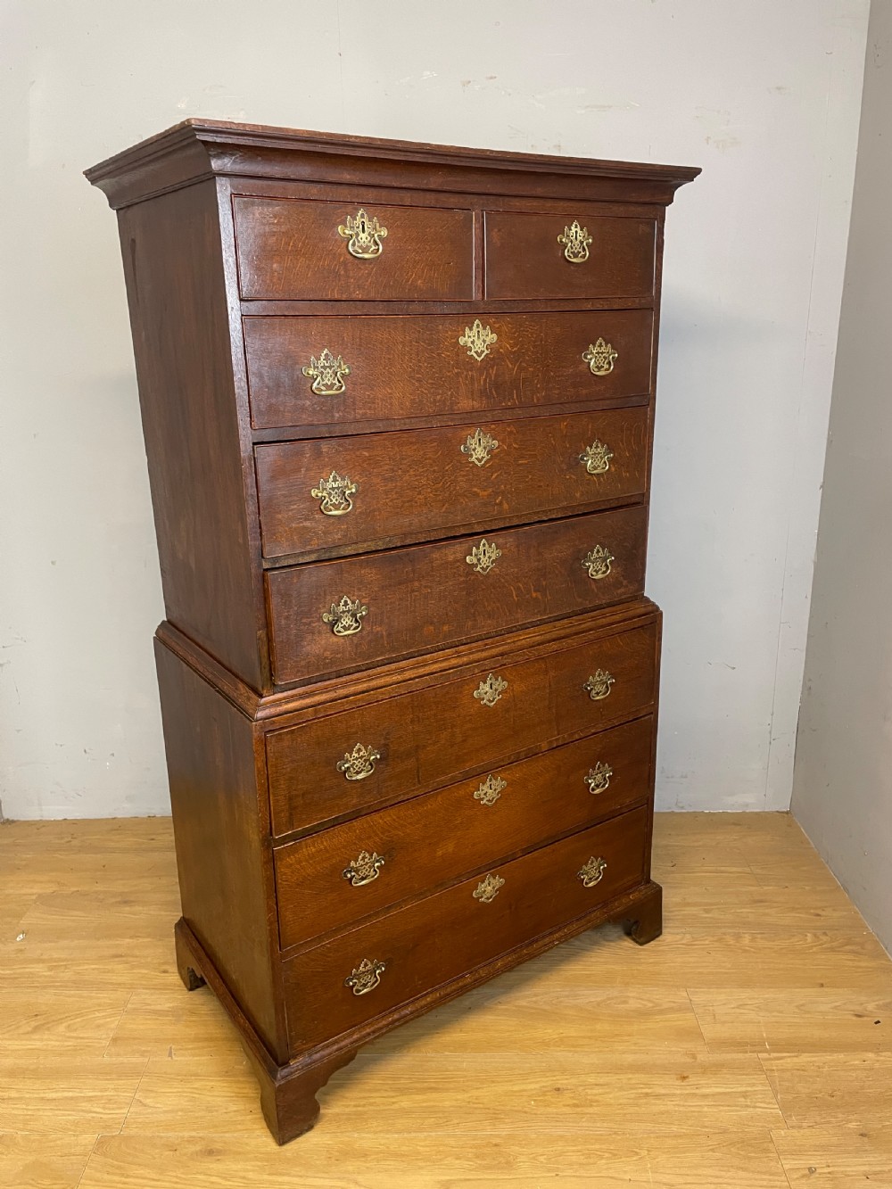 George III oak chest on chest  View X