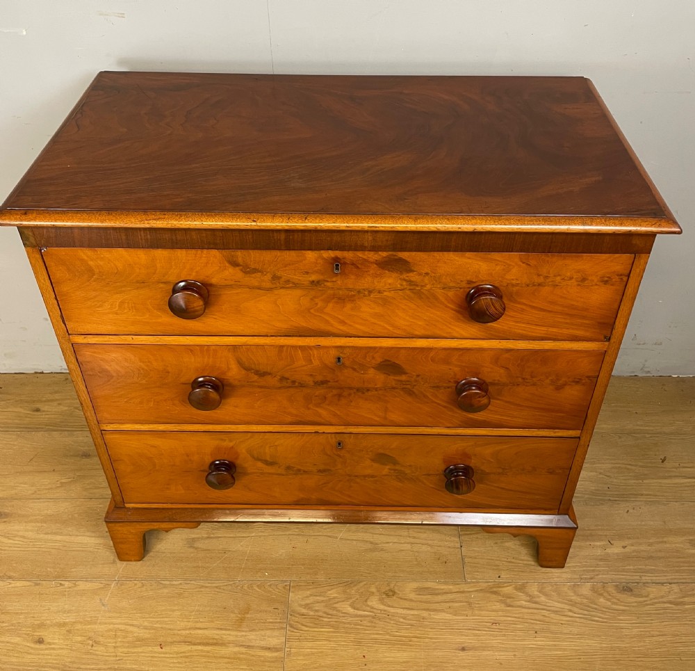 C19TH small flame mahogany chest of drawers  View VIII