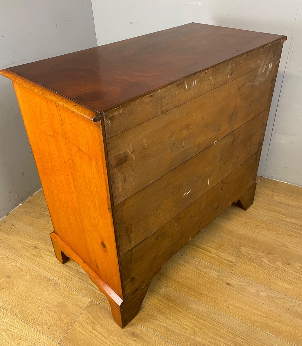 C19TH small flame mahogany chest of drawers  View X