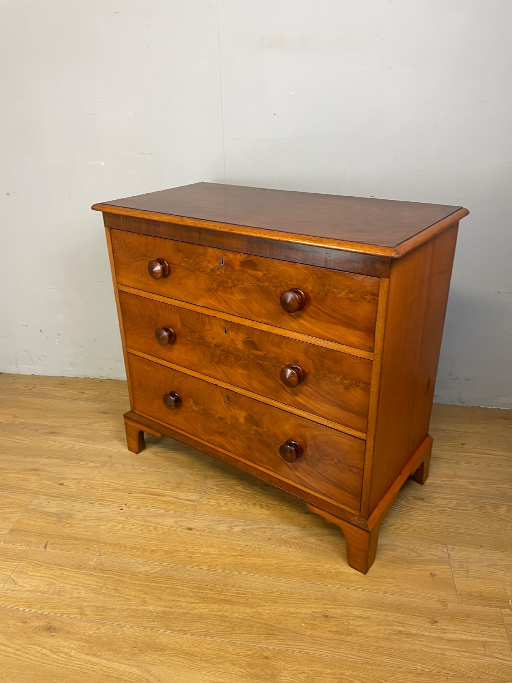 C19TH small flame mahogany chest of drawers  View XI