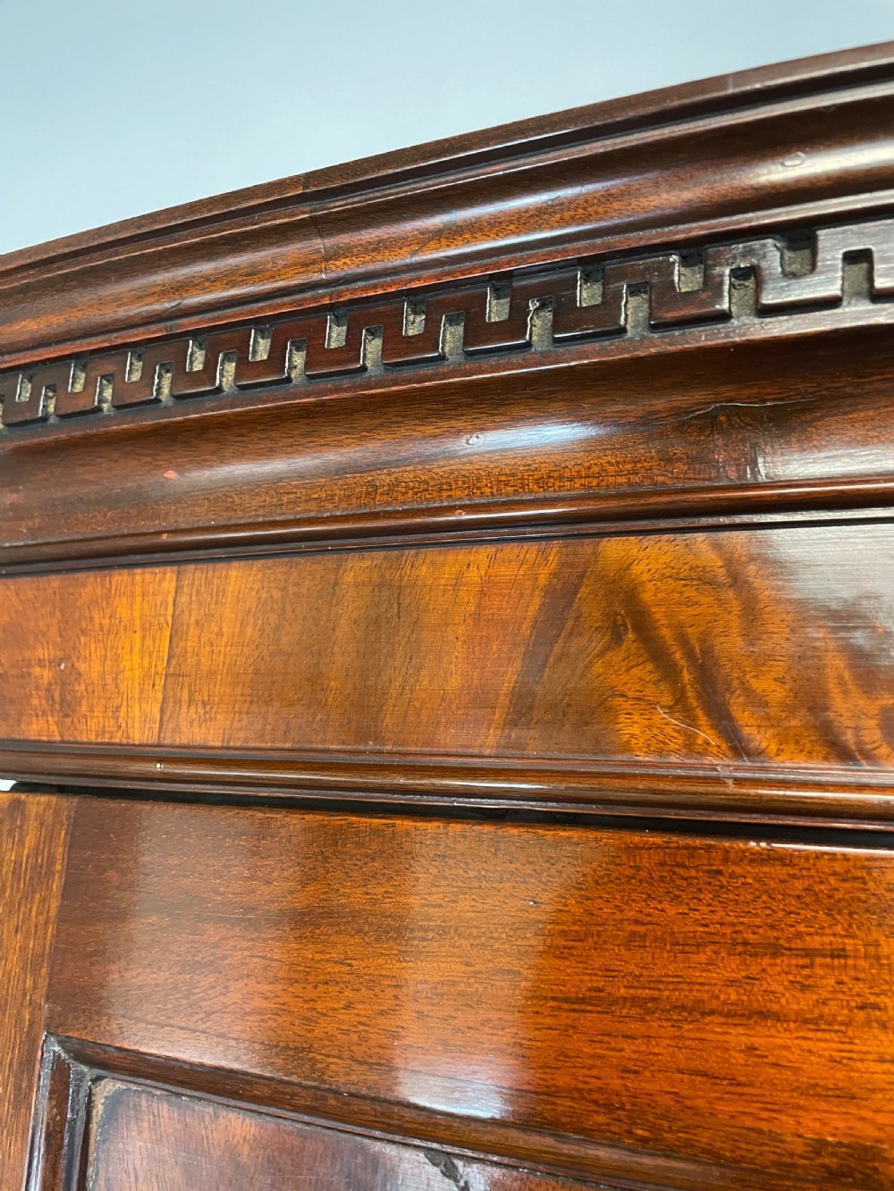 C19TH flame mahogany bow front country house wardrobe View VIII