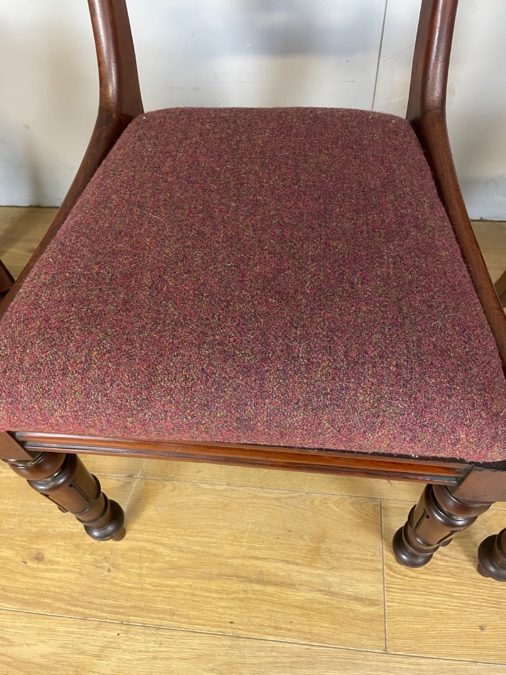 Late Regency set of four mahogany dining chairs  View X