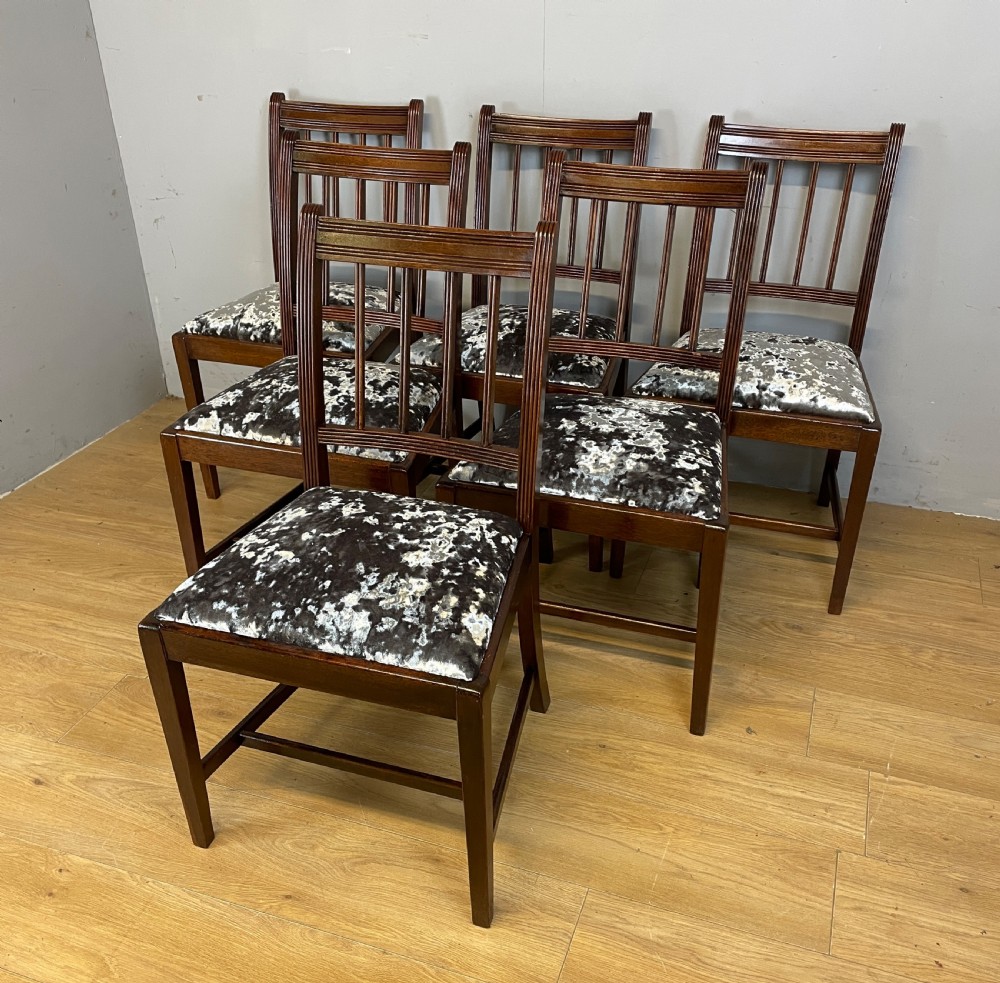 Edwardian set of six mahogany dining chairs circa 1910