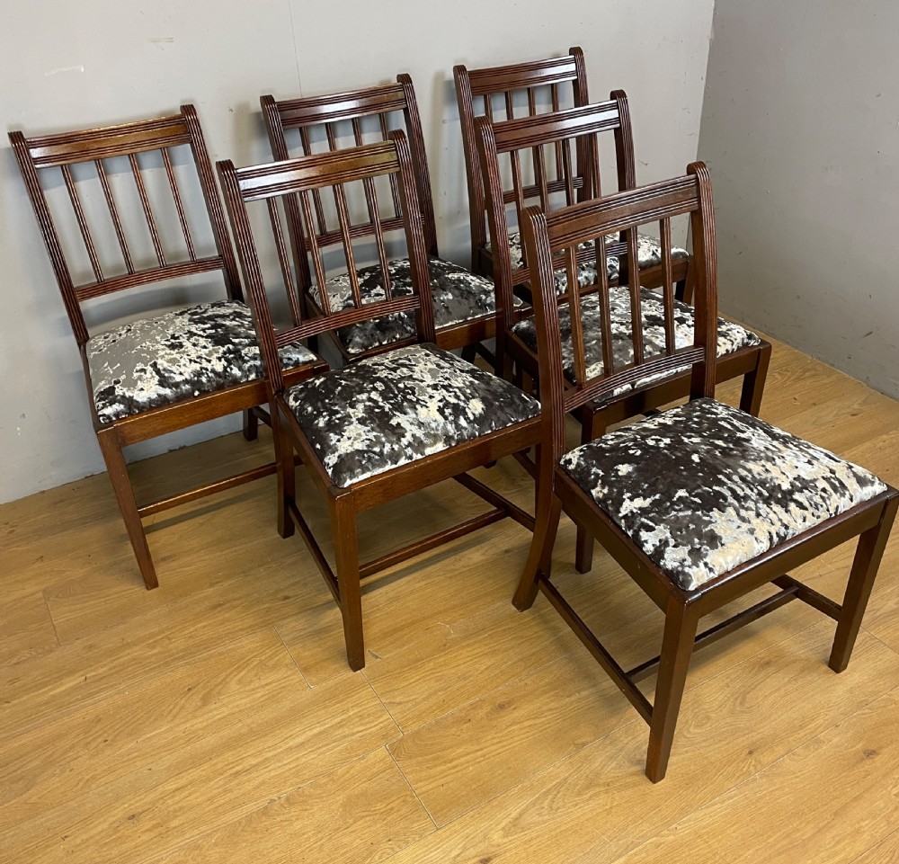Edwardian set of six mahogany dining chairs circa 1910 View II