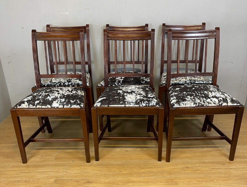 Edwardian set of six mahogany dining chairs circa 1910 View III