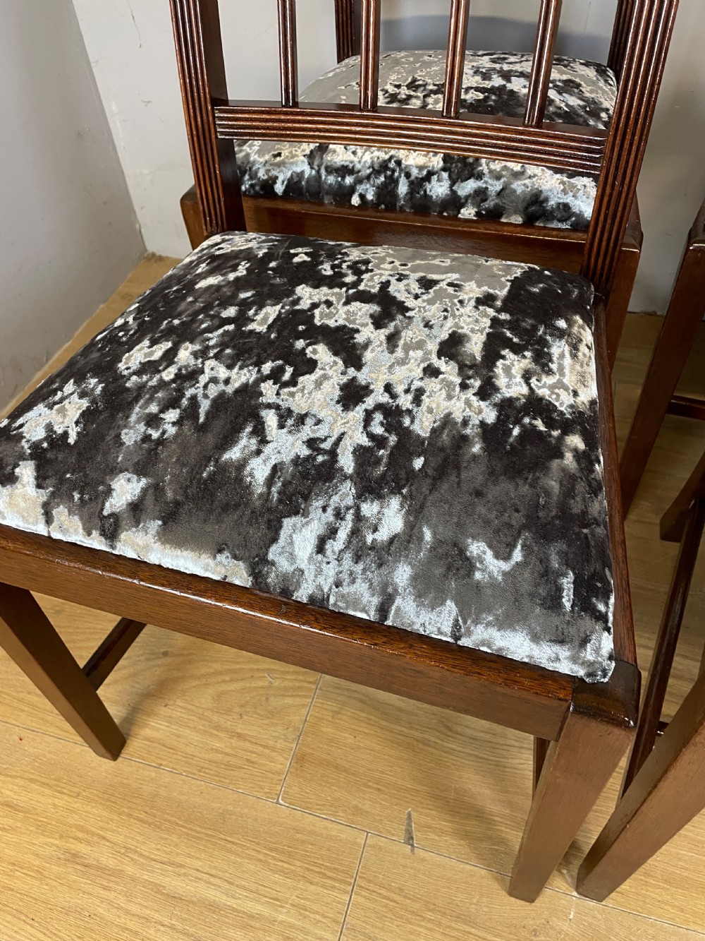 Edwardian set of six mahogany dining chairs circa 1910 View IV